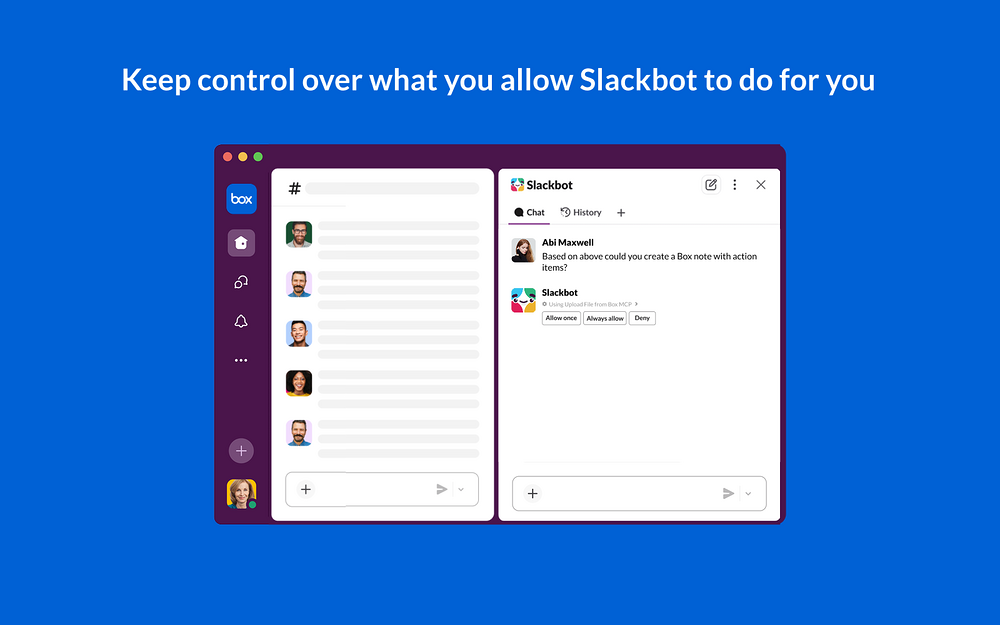 Box integration setup — MCP registry app on the Slack Marketplace