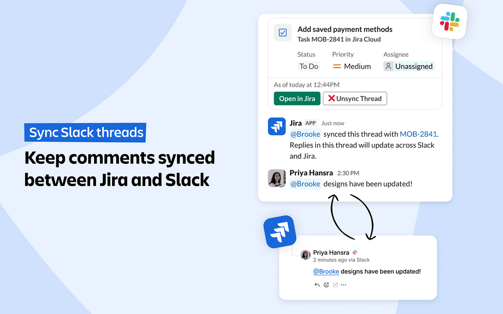 Jira Cloud feature detail — Developer Tools app on the Slack Marketplace
