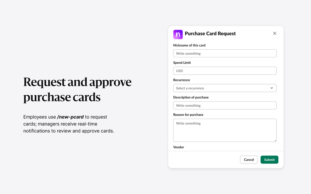 Navan Expense primary marketing image — Finance app on the Slack Marketplace