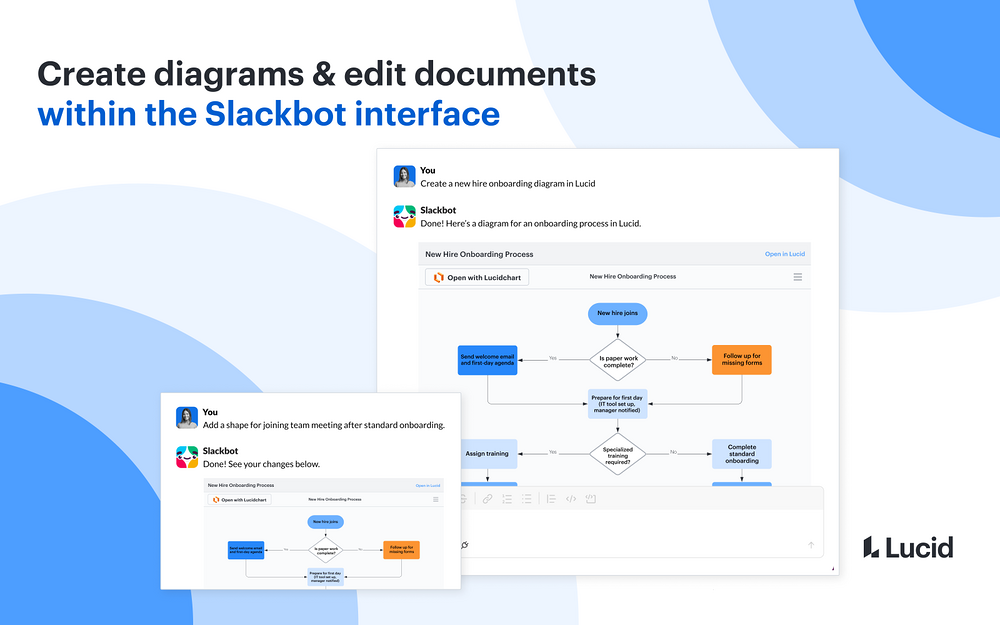 Lucidchart mobile preview — Design app on the Slack Marketplace