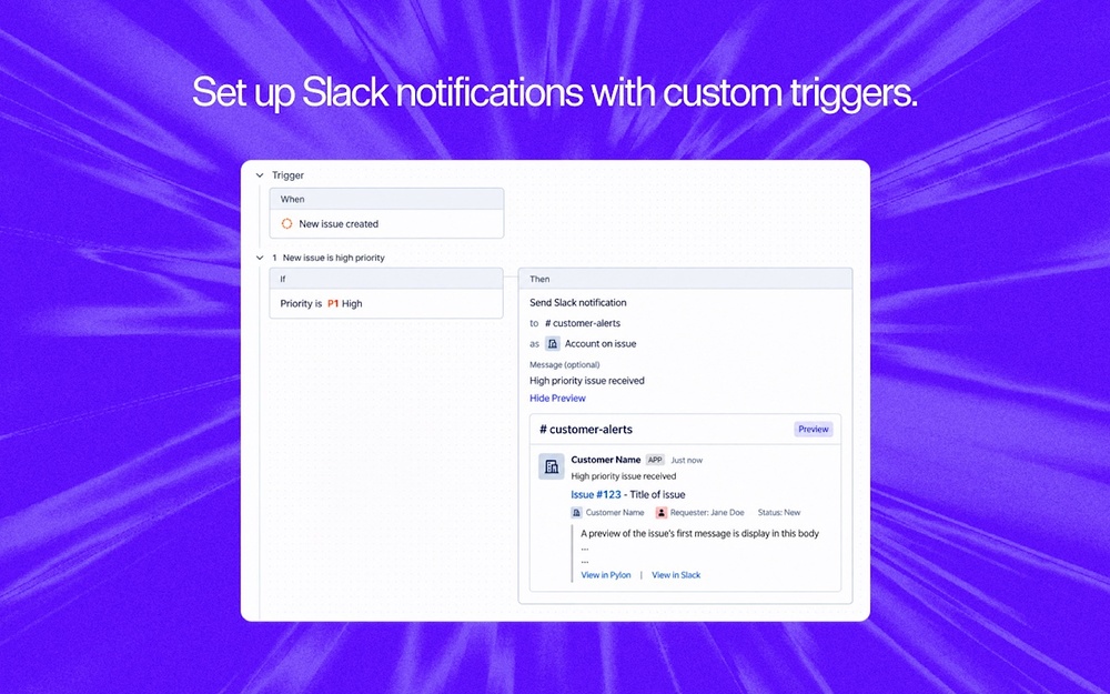 Pylon settings interface — Sales app on the Slack Marketplace
