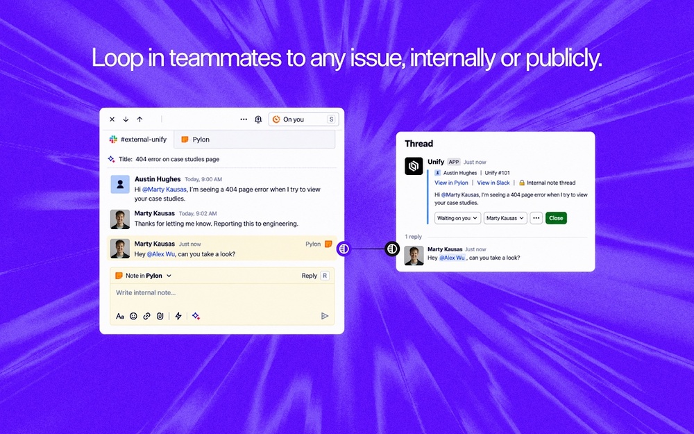 Pylon feature detail — Sales app on the Slack Marketplace